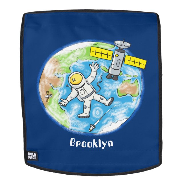 Sac À Dos Un astronaute amusant dans l'espace et la bande de (Devant amovible)