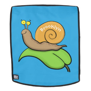 Sac À Dos Un mignon escargot heureux sur une illustration d'