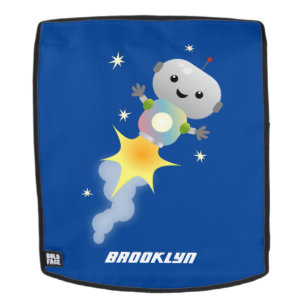 Sac À Dos Un mignon robot volant dans l'espace dessin animé