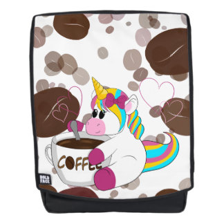Sac À Dos Unicorn with coffee
