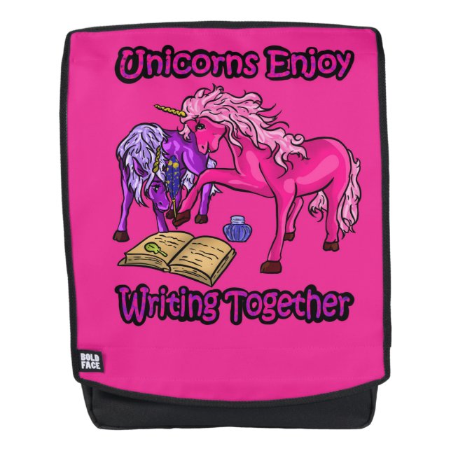 Sac À Dos Unicornes aiment écrire ensemble (Devant)