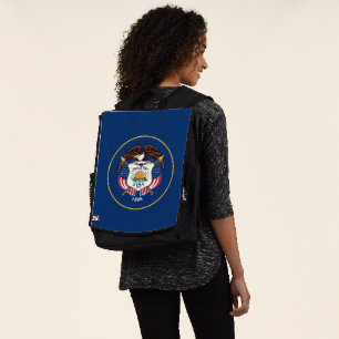 Sac À Dos Utah : Le drapeau américain de l'État de la ruche,