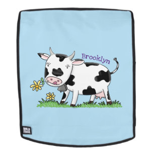 Sac À Dos Vache mignonne en vert dessin animé sur le terrain