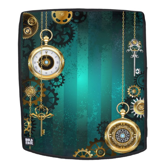 Sac À Dos Veille bijoux Steampunk sur un Arrière - plan vert (Devant amovible)