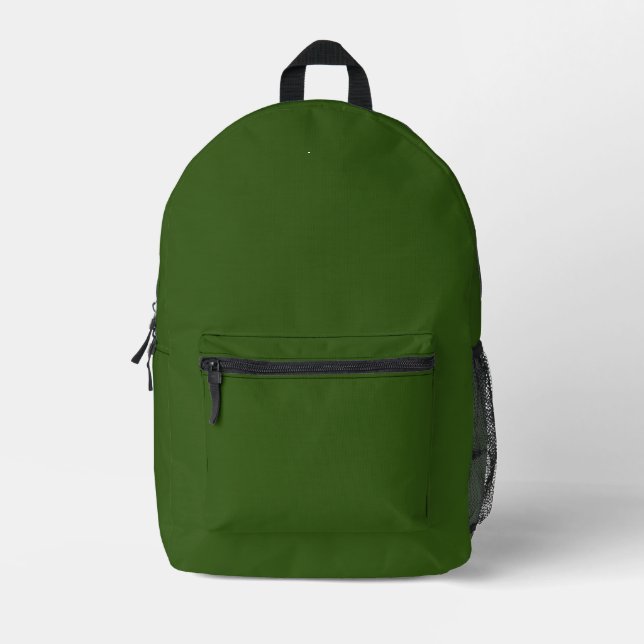 Sac à dos vert de forêt simple imprimé (Recto)