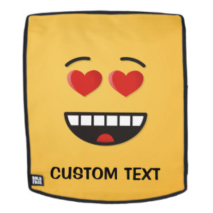 Sac À Dos Visage souriant aux yeux en forme de coeur