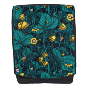Sac À Dos Wild strawberries, yellow and blue