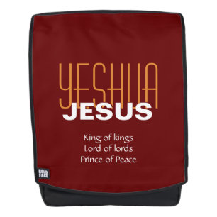 Sac À Dos YESHUA JESUS Roi des rois Personnalisé RED