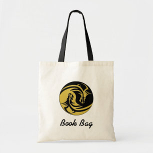 Sac à dos yin yang noir et or