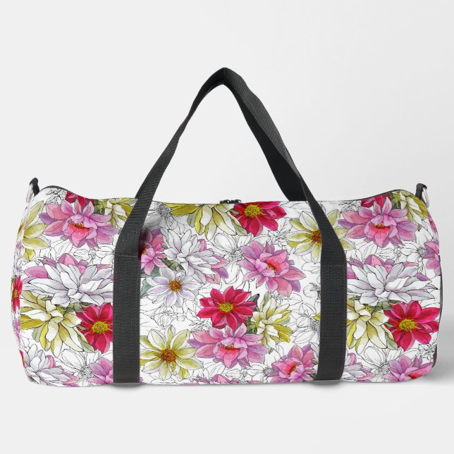 Sac à duffel à motif floral assez vibrant (Recto)