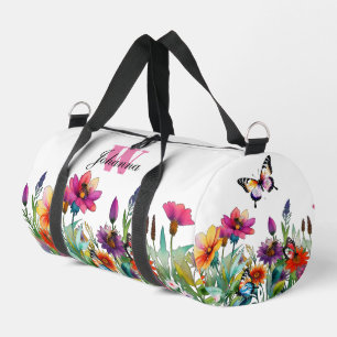 Sac à duffel coloré blanc aquarelle