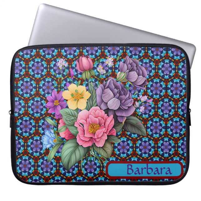 Sac À Électronique Floral Personnalisé (Devant)