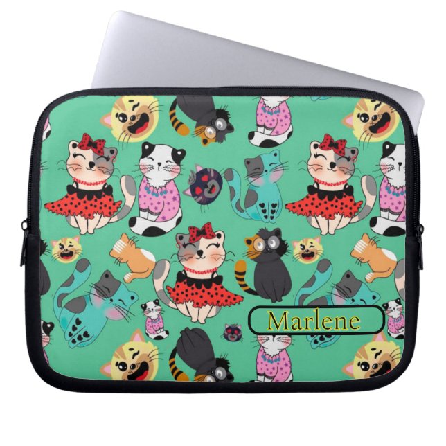 Sac À Électronique Monogrammé Drôles De Chats (Devant)