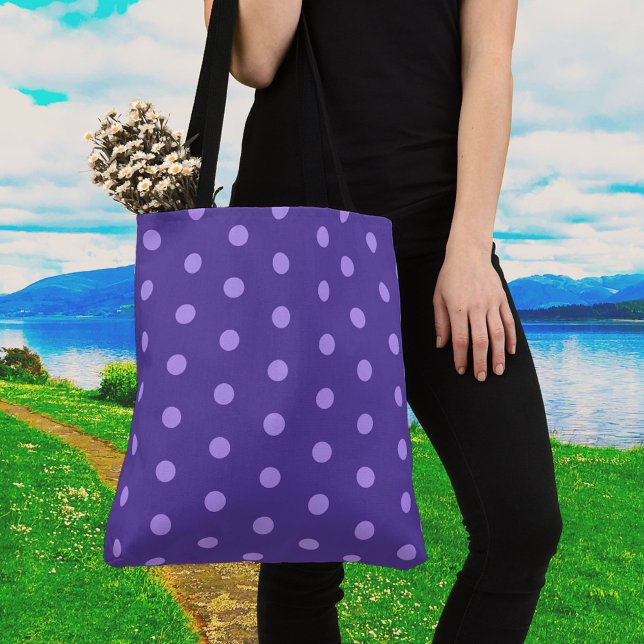 Sac à épaule à motif pourpre à point Polka (Créateur téléchargé)