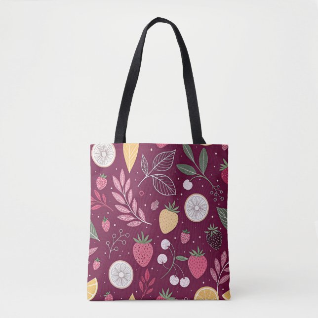 Sac à épaule Berry Citrus – Sac à fruits vibrant (Devant)