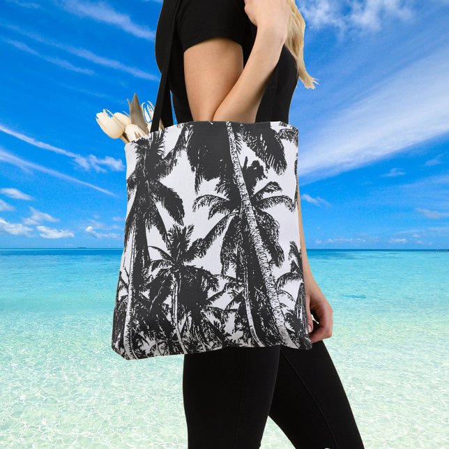 Sac à épaule moyenne des palmiers noirs (Créateur téléchargé)