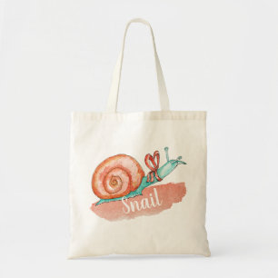 Sac à escargots. Illustration amusante de l'aquare
