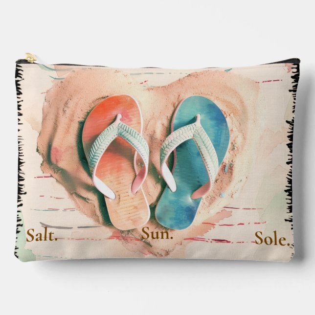 Sac À Fermeture Éclair De Plage Salt Sun Sole Flip (Recto)