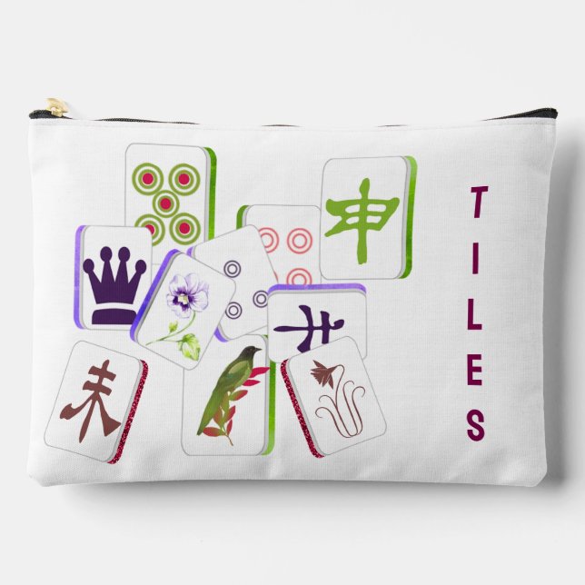 Sac à fermeture éclair pour tuiles de Mahjong (Recto)