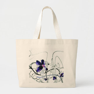 Sac à fleurs bleues