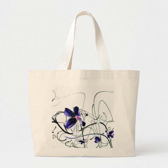 Sac à fleurs bleues (Devant)