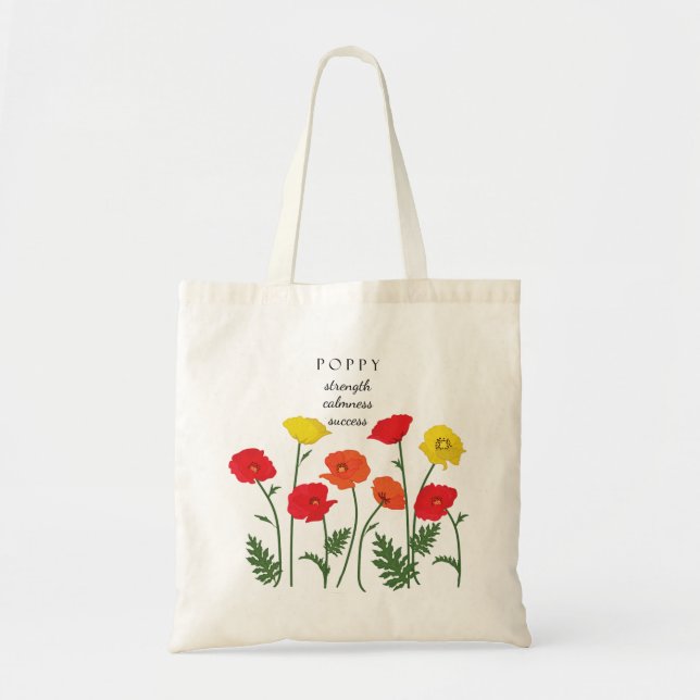 Sac à fleurs du mois de naissance du Poppy August (Devant)