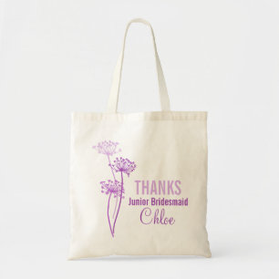 Sac à fleurs mauve pour demoiselle