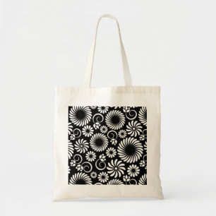 Sac à fleurs noir rétro