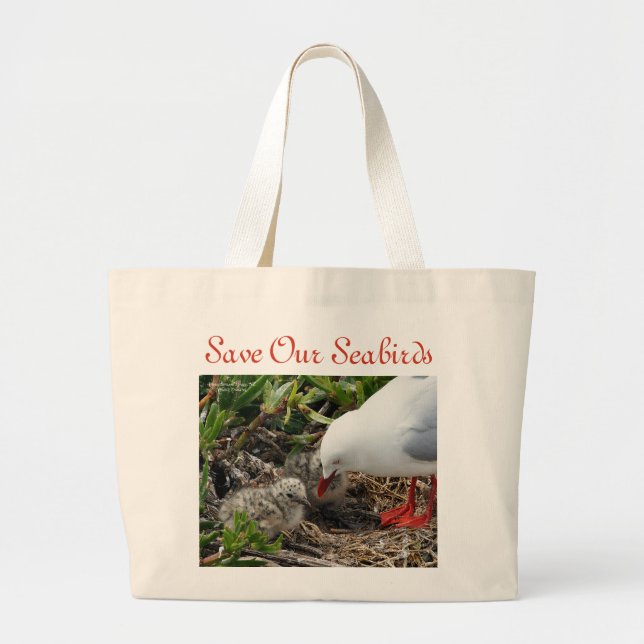 Sac à goélands à bec rouge et chicks par RoseWrite (Devant)