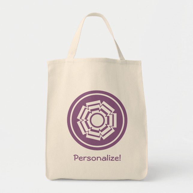 Sac à graisse floral, aubergine (Devant)
