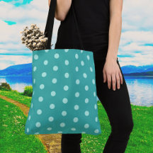 Sac à grande épaule Peppermenthe Polka Dot