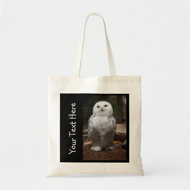 Sac à hibou blanc personnalisé (Devant)