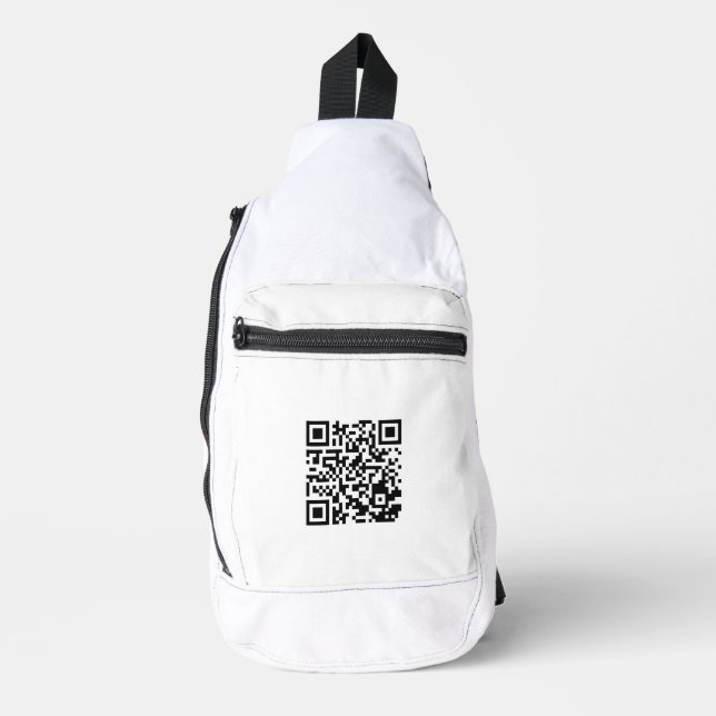 Sac à lame à couture blanche élégant avec code QR (Recto)