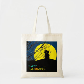Sac à l'Halloween ou sac à traiter :Chat noir