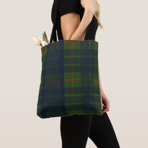 Sac à main à carreaux bleu vert et rouge, sac band