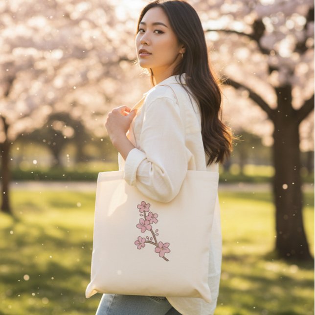 Sac à main à fleurs rose branchées de printemps (Créateur téléchargé)