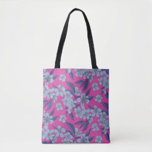 Sac à main à fleurs rose vif sur l'épaule