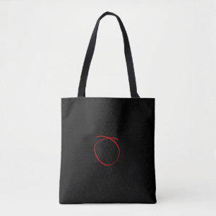 Sac à main abstrait minimaliste rouge et noir