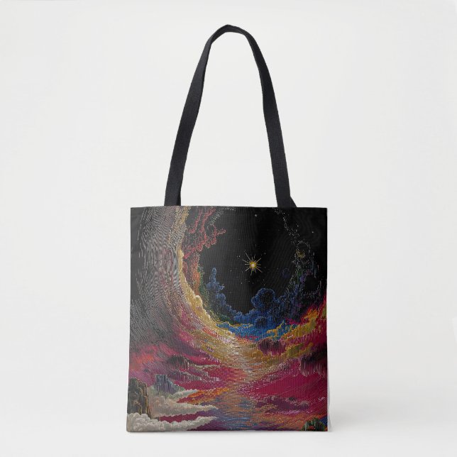 Sac à main abstrait nuit cosmique (Devant)