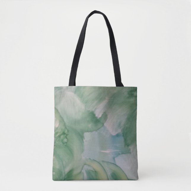 Sac à main abstrait - Tourbillon vert doux (Devant)