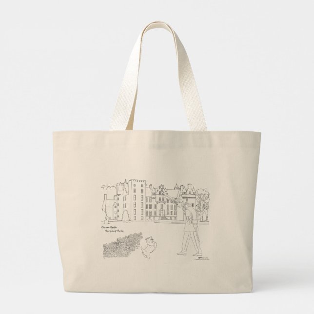 Sac à main archer et chien écossais du château d'A (Dos)