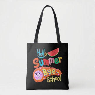 Sac à main Art "Bonjour l'été, au revoir l'école"
