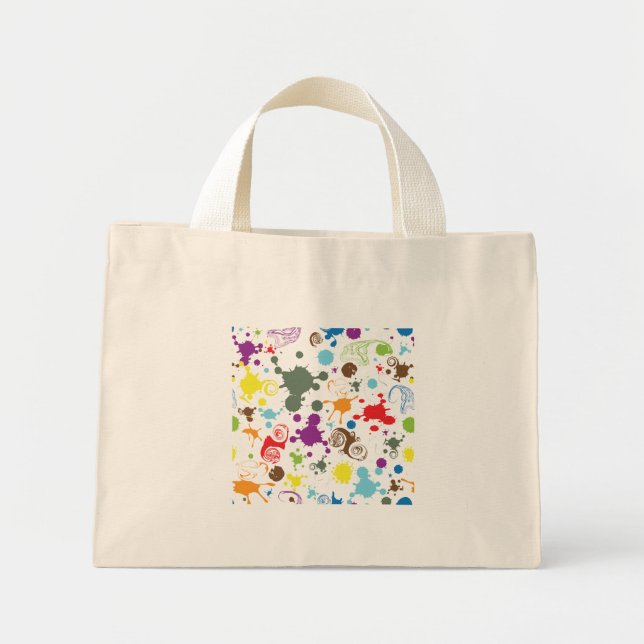 Sac à main artistique avec éclaboussures de peintu (Devant)