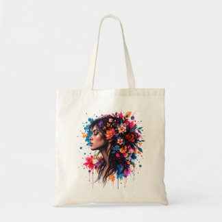 Sac à main artistique femme florale aquarelle colo