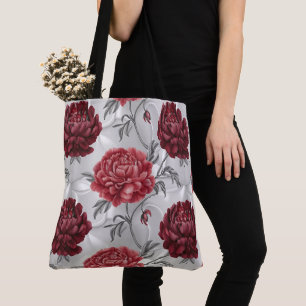 Sac à main au pivoine dessiné à la main – Élégant