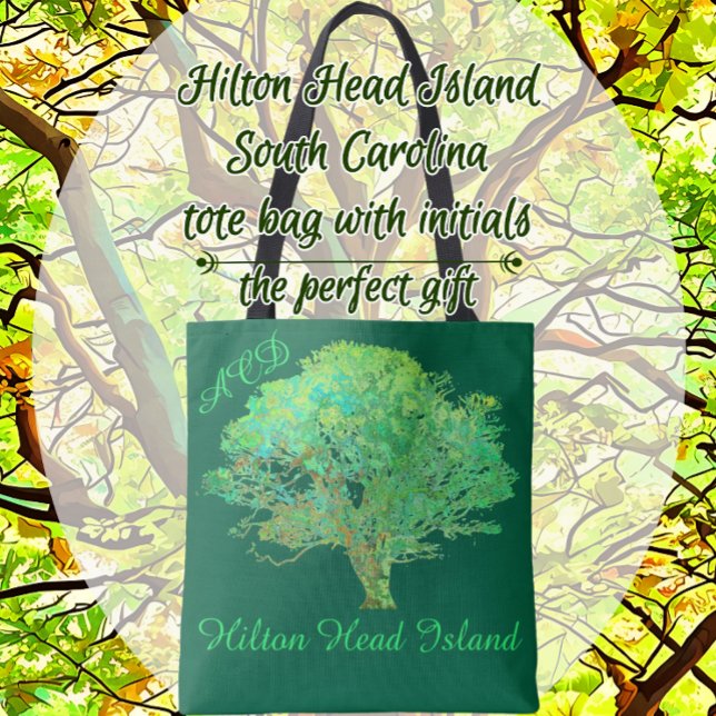 Sac à main avec chêne vivant de l'île de Hilton He (Handsome HHI Souvenir)