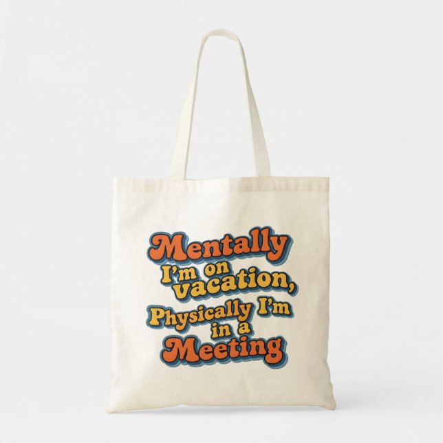 Sac à main avec citation drôle rétro (Devant)