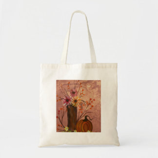Sac à main avec fleurs d'automne