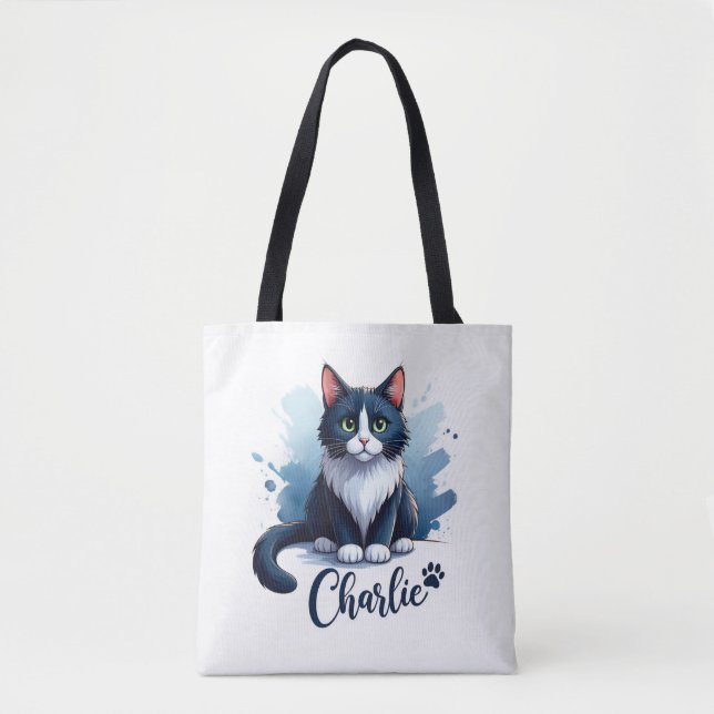 Sac à main avec illustration de chat mignon – Cade (Devant)