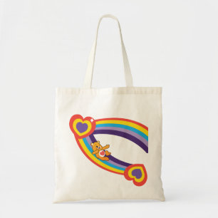 Sac à main avec motif arc-en-ciel et ours malicieu